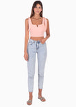 Crop top con anudados en tiras para mujer - Flashy