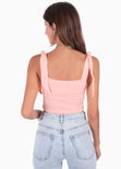 Crop top con anudados en tiras para mujer - Flashy