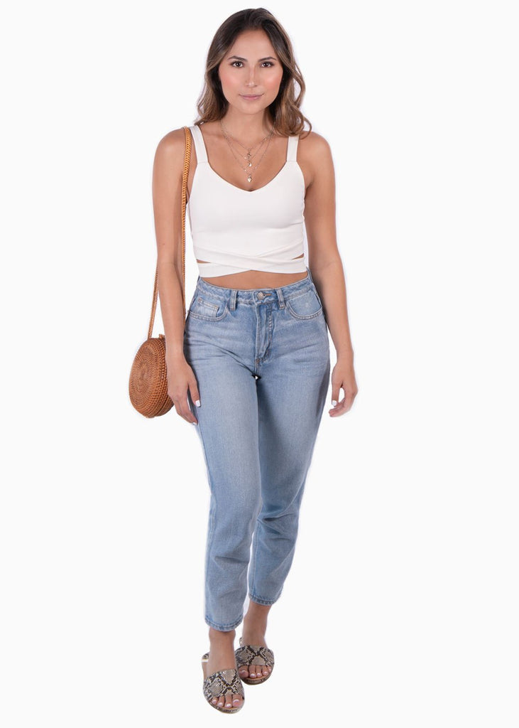 Crop top con cruce abdomen para mujer - Flashy