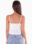 Crop top de tiras con recogido para mujer - Flashy