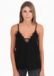 Blusa encaje con detalle en escote para mujer - Flashy