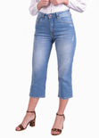 Jean tiro alto culotte para mujer - Flashy