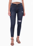 Jean tiro alto skinny con desgastes para mujer - Flashy