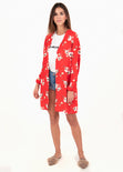 Kimono estampado flores para mujer flashy