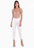 Mom jean blanco para mujer - Flashy