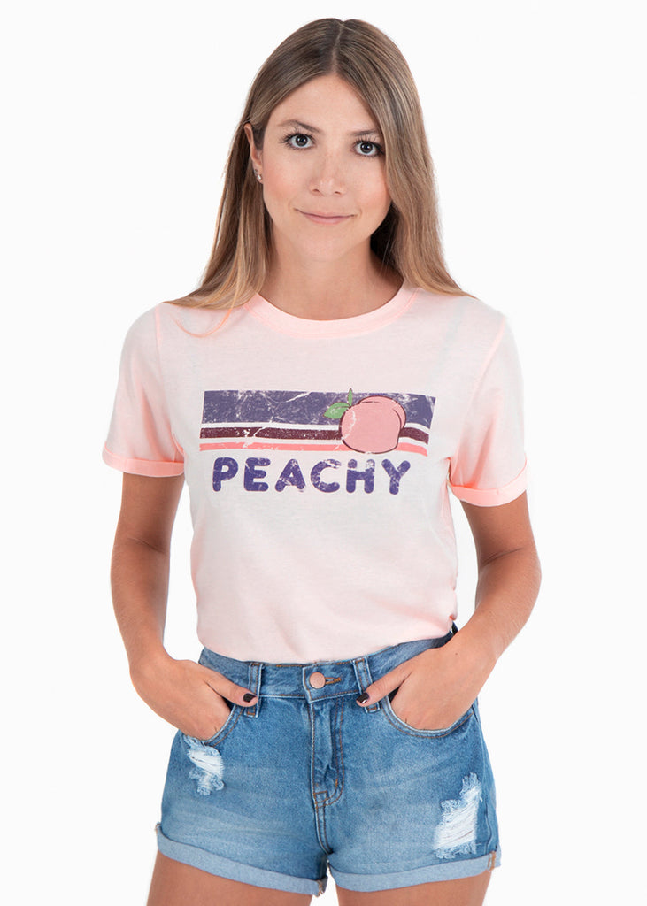 Camiseta estampada "Peachy" para mujer - Flashy