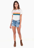 Camiseta estampada rayas para mujer - Flashy