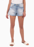 Short tiro alto con desgastes para mujer - Flashy
