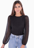 Buso con mangas abullonadas para mujer - Flashy
