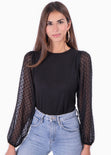 Buso con mangas abullonadas para mujer - Flashy