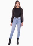 Buso con mangas abullonadas para mujer - Flashy