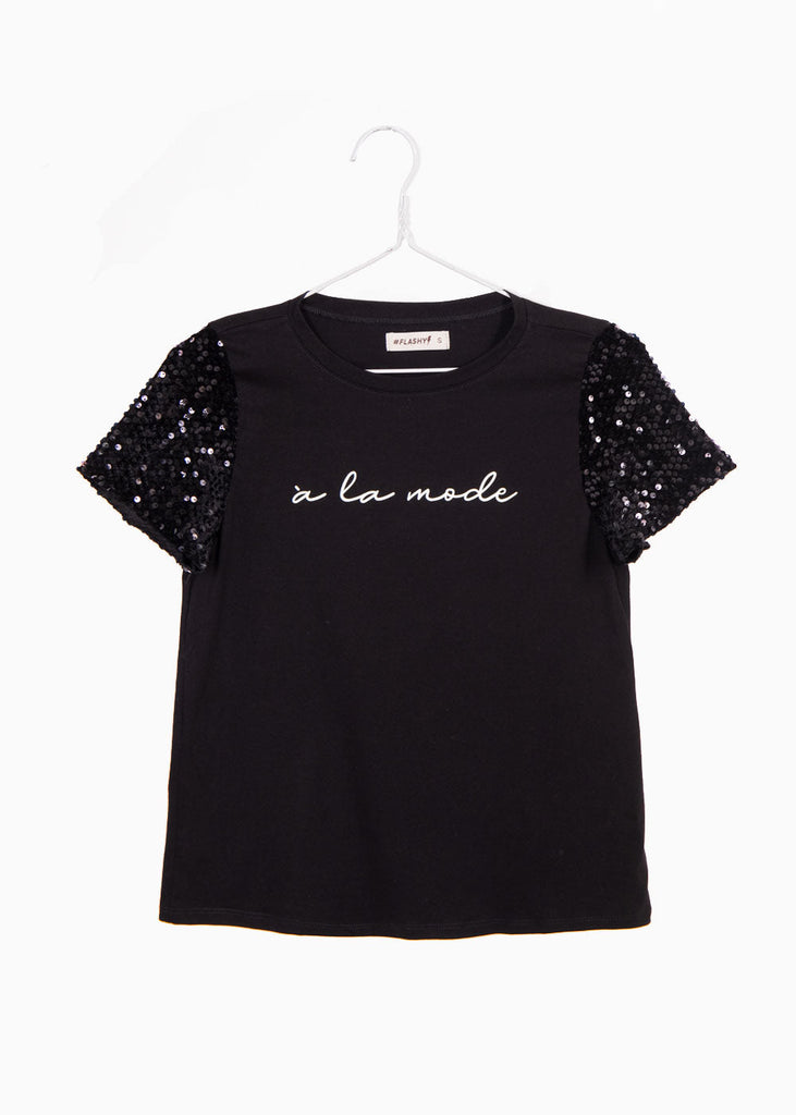 Camiseta estampada "a la mode" para mujer - Flashy