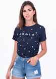 Camiseta estampada "Amore" para mujer - Flashy