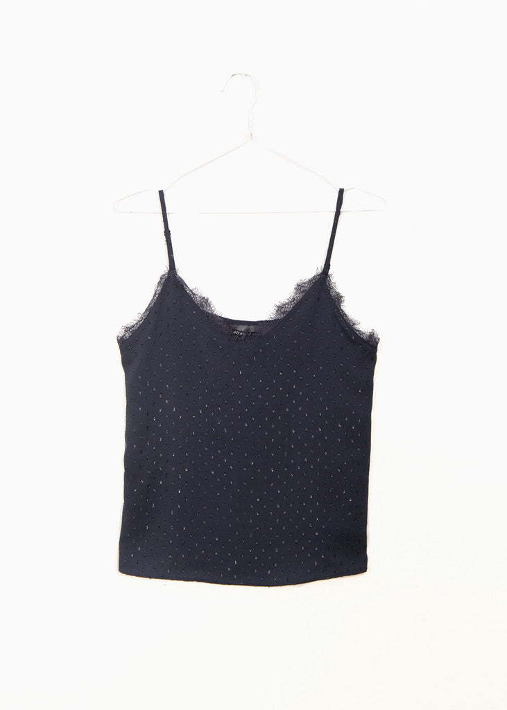 Blusa de tiras con brillo y encaje para mujer - Flashy