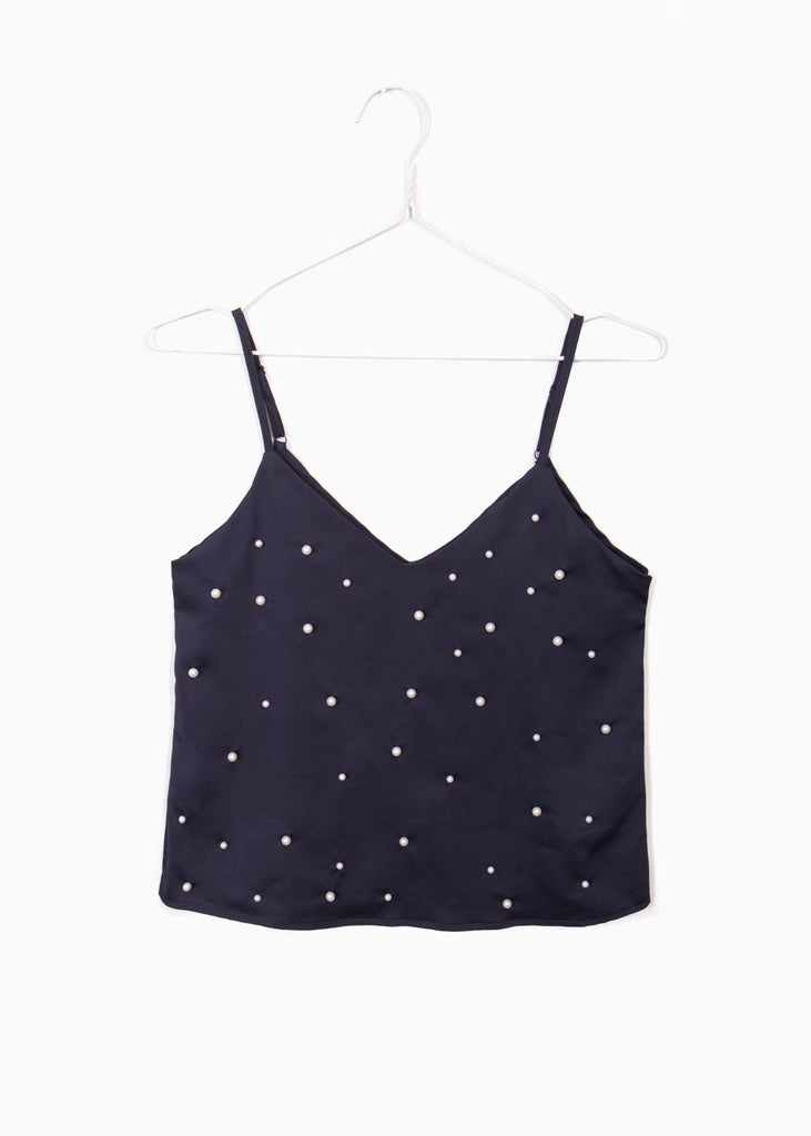 Blusa de tiras con perlas para mujer - Flashy