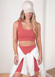 Biker deportivo color terracota para mujer - Flashy