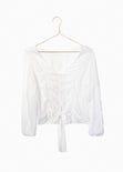 Blusa manga larga anudada con bolillo para mujer - Flashy