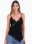 Blusa asimétrica con encaje - DAMIANA