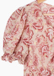 Blusa con estampado de flores con recogido en frente para mujer - Flashy
