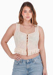 Blusa de botones con boleros - GUANAJUATO