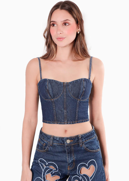 Blusa de tiras tipo corset para mujer - Flashy