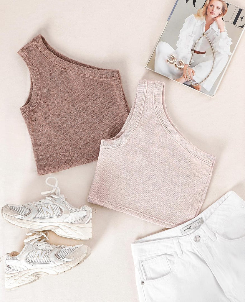 Blusa de un solo hombro para mujer - Flashy