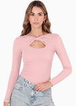Blusa manga larga con entorchado en frente - LUBIGILDA.ROSA