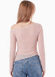 Blusa manga larga en tela de encaje - GRANADA