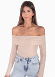 Blusa off shoulder manga larga para mujer - Flashy