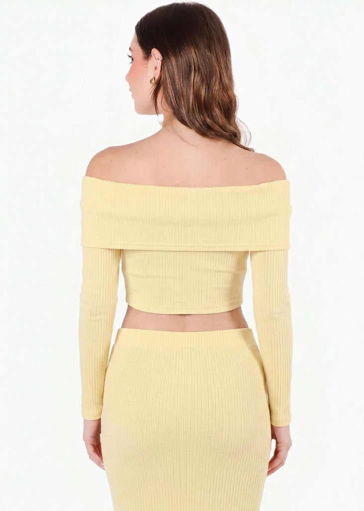 Blusa off shoulder manga larga - TOLIMAN