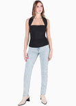 Blusa sin mangas con escote sobre el cuello en triangulo - RICHMOND.NEGRA