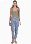Body con anudados en tiras color verde para mujer - Flashy