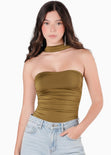 Body con escote de corazon y choker - SANDIA