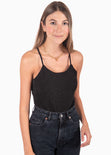 Body de tiras con espalda descubierta color negro para mujer - Flashy