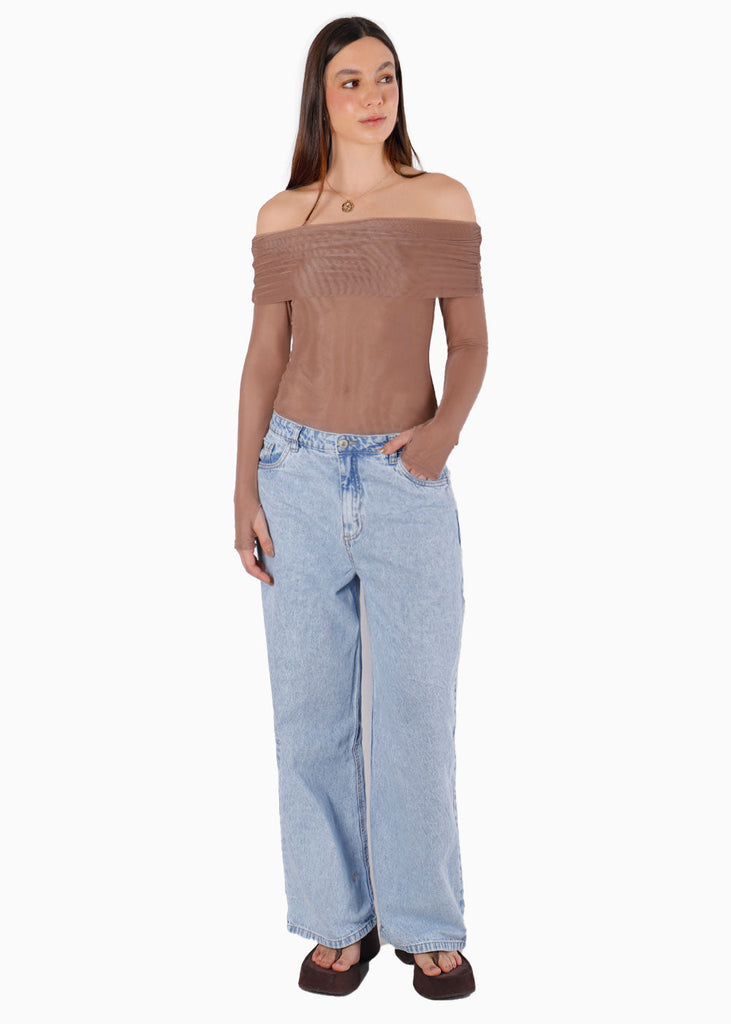 Body manga larga offshoulder - URUGUAY