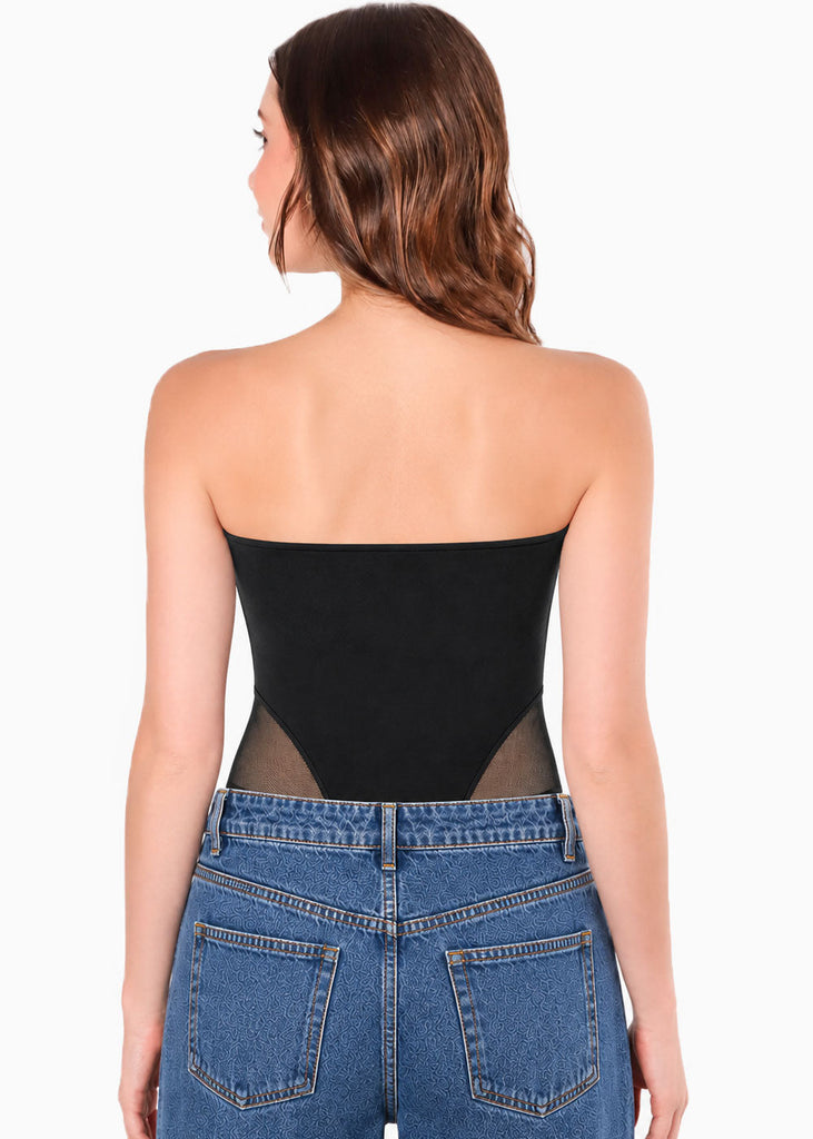 Body strapless con corte V en escote - ORANTE