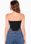 Body strapless con corte V en escote - ORANTE