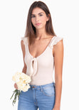 Body con anudado en escote para mujer - Flashy