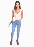 Body con anudado en escote para mujer - Flashy