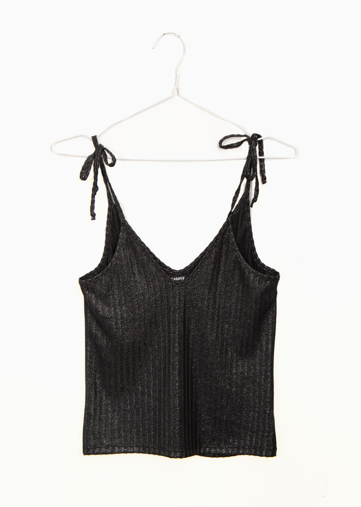 Blusa de tiras con anudado y cuello en v para mujer - Flashy