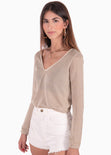 Buzo con encaje en escote para mujer - Flashy