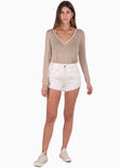 Buzo con encaje en escote para mujer - Flashy