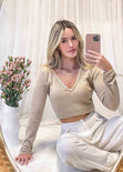 Buzo con encaje en escote para mujer - Flashy