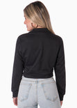 Buzo con estampado manga larga color negro para mujer - Flashy