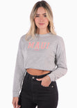 Buzo corto con estampado "Maui" color gris para mujer - Flashy