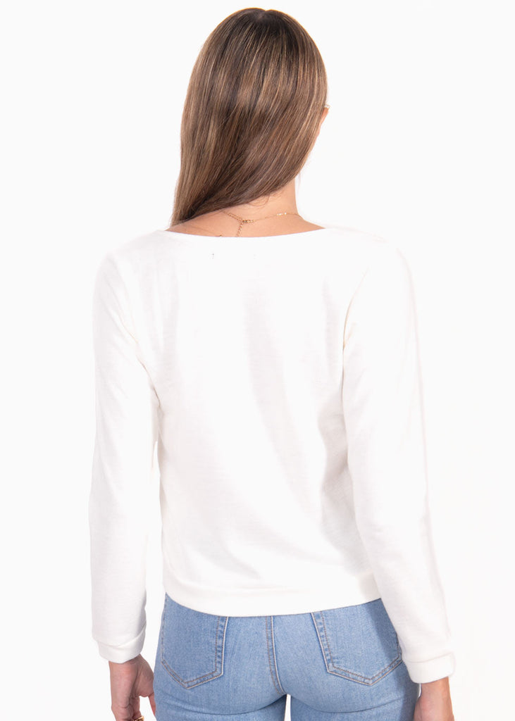 Buso con encaje en cuello para mujer - Flashy