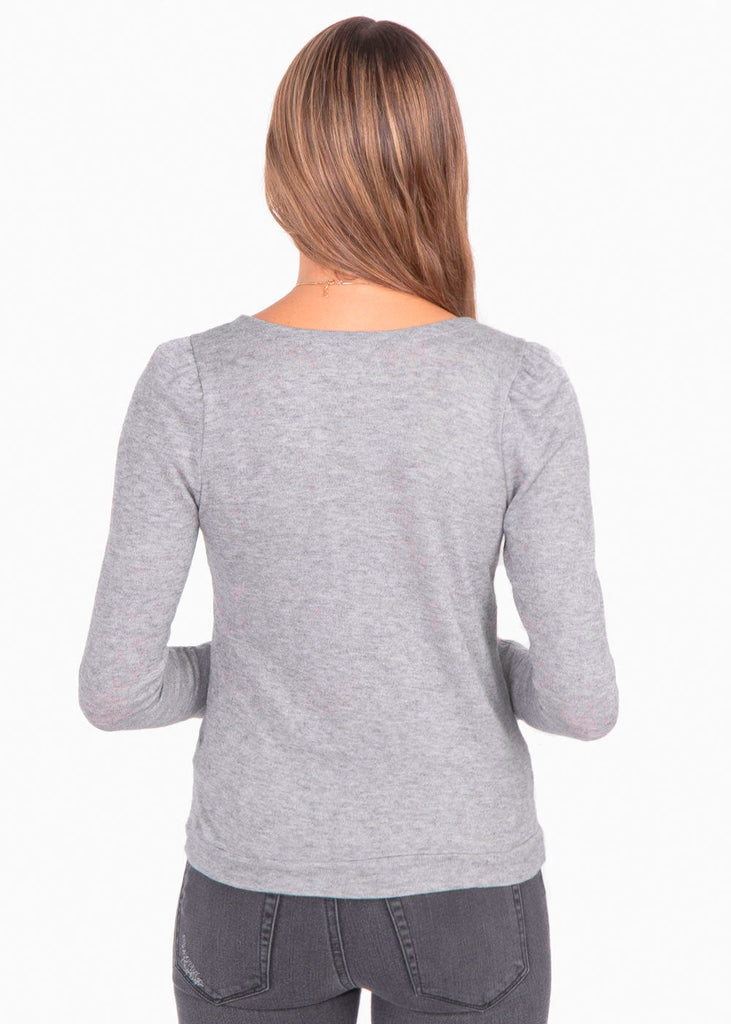 Blusa cruzada con hombreras para mujer - Flashy
