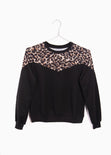 Buso con corte y estampado de leopardo para mujer - Flashy