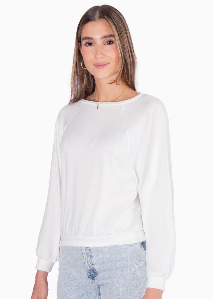 Buzo manga larga con espalda descubierta y encaje color marfil, blanco para mujer - Flashy