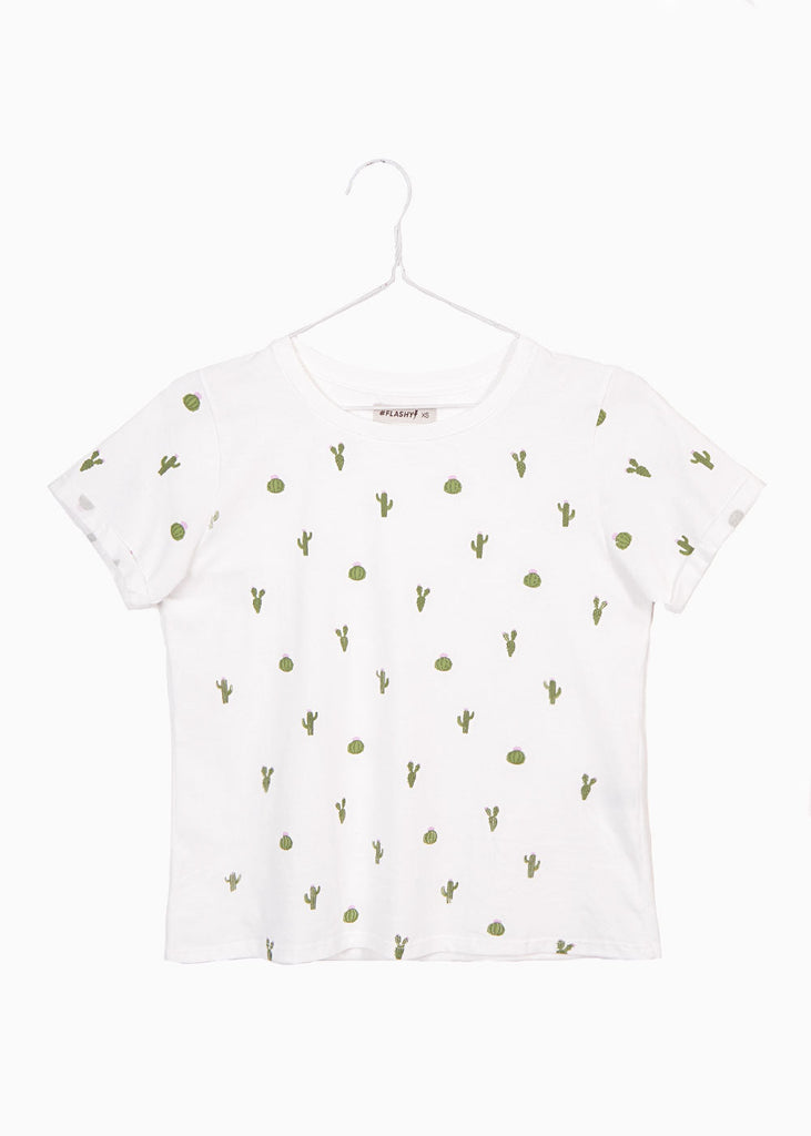 Camiseta estampada cactus para mujer - Flashy